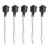 SPST - Interruttori a bilanciere on/off da 20 mm, confezione da 5, progettati per cablaggio da 12 V CC in accessori automobilistici, elettronica marina e automazione domestica