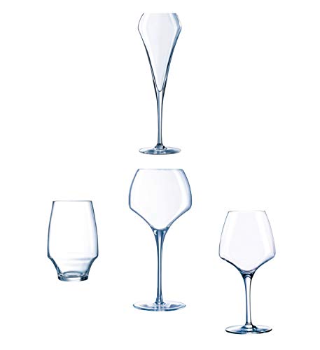 jemangefrancais.com Service Complet de 24 Verres Chef&Sommelier - Collection de Verres à Pied Open Up