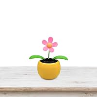 Générique Fleur dansante à énergie Solaire,Ornement de Fleurs dansantes pour Voiture | Décor de Tableau de Bord de Voiture à énergie Solaire, Ornement de Portable pour Tableau de Bord