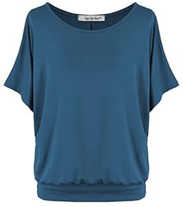 Van Der Rich ® - Oversize T-Shirt mit Fledermausärme - Damen(Denim, XL)