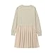 Girls Sweatshirts Dress Oversized Long Sleeve Patchwork Casual Loose Crewneck Pleated Pullover Mini Dresses