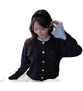 Amazon | [EIMY ISTOIRE] Attachedcollarハーフスリーブカーディガン