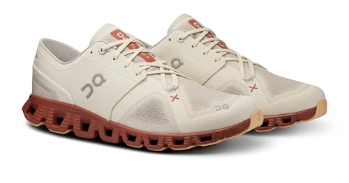 Image of On Cloud X 3 Men's Sneakers, Ice /Auburn, 9 Medium US