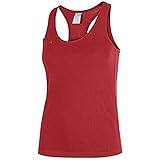 Ligera y resistente Joma Larisa Camiseta Tirantes, Niñas, Rojo, XS