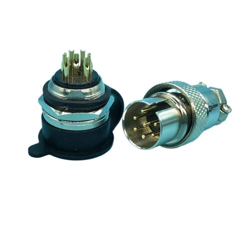 Connecteur de panneau GX16 7 broches dorées 16mm pour soudure câble