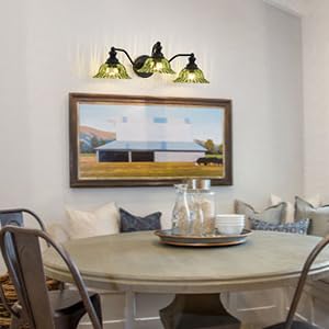 Image of XIEDUN Green 3 Light Vanity Light Bathroom Light Modern Bathroom Light Fixtures