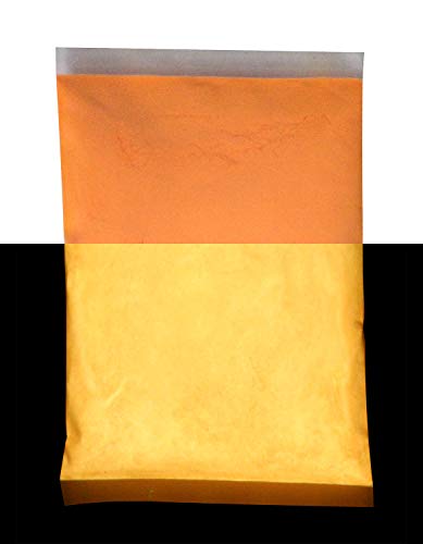 Glow in The Dark Neutral Invisible Strontium Aluminate Glow in The Dark Fluorescent Pigment Powder (Tangerine glows ORANGE/YELLOW, 1oz)