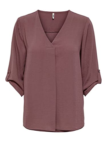 Jacqueline de Yong Femme Jdydivya 3/4 Top Wvn Noos Blouse, Rose/Marron, 44 EU Cover