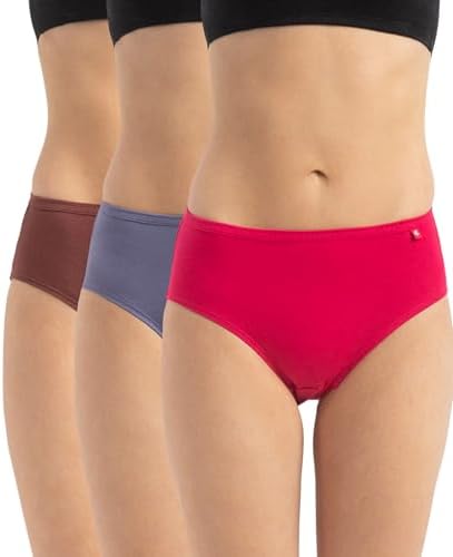 Jockey 1406 Women High Coverage Super Combed Cotton Hipster with Concealed Waistband and StayFresh Treatment_(Pack of 3, Colors & Prints May Vary)