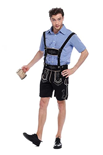 FUFUYO Heren Oktoberfest Beierse Traditionele Lederhosen Kostuum Duitse Bier Festival Fancy Dress Outfits - Afbeelding 9