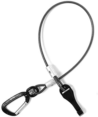 Mighty Paw Dog Seat Belt - Chew Proof Metal Pet Safety Belt, Steel Braided Vehicle Restraint, No Chew Tether Seatbelt with Rock Climbers Carabiner (Black, 60cm)