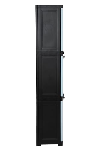 Image of Prima Viva-3 Plastic Storage Cabinet (Medium H 6 Ft x W 2 Ft x D 1.16 Ft) | 5 Compartments Multipurpose Organizer for Home & Office | Strong, Stylish & Spacious Cupboard for Clothes & Essentials