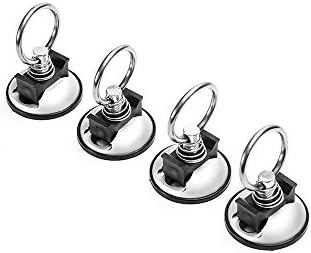 MOTO4U 1.86" L Track Tie Down System Kits Round Anchor Point Tie Down Kit Quick Release Tie Down Anchor -4Packs in Sliver