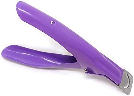 Yueton Color Coated Stainless Steel False Nail Tip Clipper Cutter Trimmer Manicure Pedicure Nail Art Tool (Deep Purple)