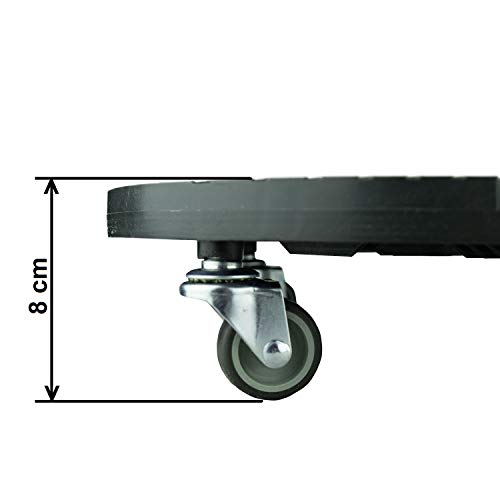 HRB WPC plantenroller, weerbestendig, 80 kg draagkracht, rolplank, planten, bloempotonderzetter voor binnen en buiten… - Afbeelding 4