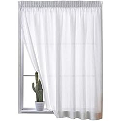 Velcro Blanca Cortina De Hilo Transpirable Cortinas Transparentes Elegance Cortina De Puerta Francesa Dormitorio del Apagón De Tela Pegajosa Velcro Cortinas (1 Panel) ( Size : 1.2×2.7M )