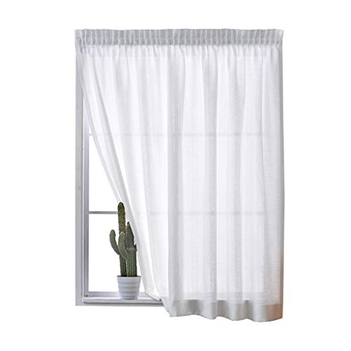 Velcro Blanca Cortina De Hilo Transpirable Cortinas Transparentes Elegance Cortina De Puerta Francesa Dormitorio del Apagón De Tela Pegajosa Velcro Cortinas (1 Panel) (Size : 1.7×2.7M)