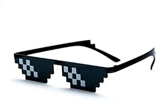 BuyWorld Men's and Women's Deal with It Glasses 8 bits Thug Life Sunglasses (As shown in the picture, Standard Size) - Pac...