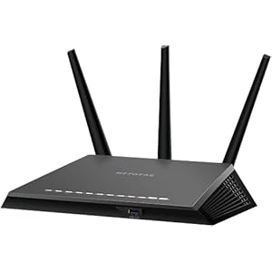 NETGEAR – router wifi Nighthawk R7000P – 100NAS, AC2300: velocidad inalámbrica de hasta 2300 Mbps, cobertura de hasta 2000 pies cuadrados para hasta 35 dispositivos, 4 puertos Ethernet de 1 gigabyte y 1 puerto USB 3.0, con seguridad Armor