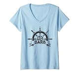 Femme Mer Vacances, Mer Baltique, Plage Pont de mer, Mouette, Zingst Côte T-Shirt avec Col en V