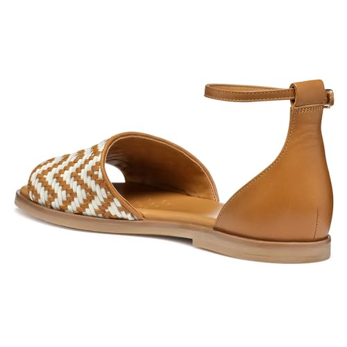 Geox Femme D NAILEEN C Sandale à glissière, Camel/Papyrus, 37 EU