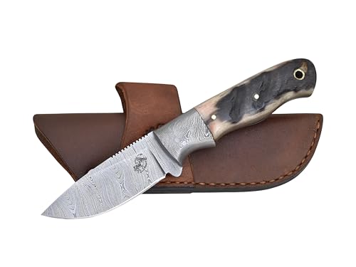 Knives Ranch Fixed Blade EDC – Damascus Steel Hunting Knife