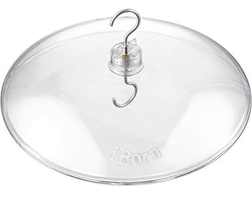 S, 13&rdquo; Bird Feeder Cover For Rain Guard, Birds Feeders Rain Guard, Full Protection For Feeders For Outdoors, Chew-proof Polycarbonate, Pack Of 1, Transparent