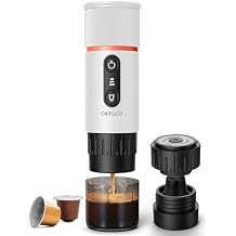 Portable Espresso Maker 20 Bar SelfHeating & Auto-off | 13500 mAh Battery Brews 8 Shots | 12 V Mini Coffee Machine Compatible with Nespresso Original Pods | Car/Travel/Camping