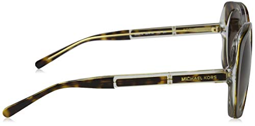 Michael Kors ULA MK2050 Sunglasses 303413-55 - Tortoise/Crystal Frame, Brown MK2050-303413-55 - Image 4