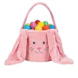 🩷【Panier de Pâques en peluche】Ce panier de Pâques rose pour enfants en forme de lapin a un diamètre d'environ 24 cm et une hauteur d'environ 20 cm. Avec ses grands yeux ronds cousus à la main et ses longues oreilles pliables, il est tout simplement adorable. Une excellente décoration personnalisée pour le printemps et Pâques