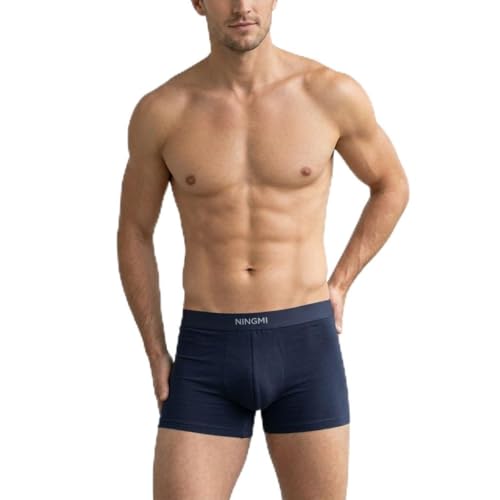 Image of NINGMI Men's Ultra-Soft Printed Trunk Briefs - Premium Imported Nylon Blend, Breathable & Moisture-Wicking Underwear, Tag-Free Comfort with 4-Way Stretch