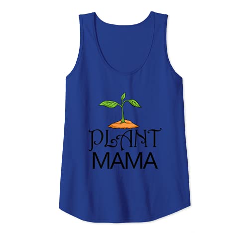 Womens Gardening Mama Plants Gardener Tools Tank Top, Blue