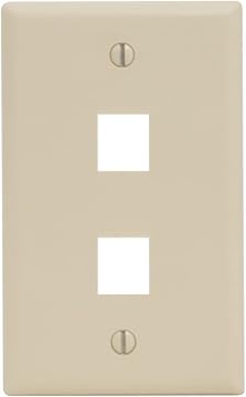 Face Plate Flat 1-Gang 2-Port Almond Face Plate Flat 1-Gang 2-Port Almond