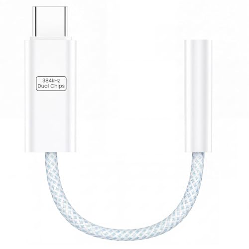 VUM USB-C to 3.5mm Headphone Jack Hi-Res DAC & AMP Dual Chip Audio Adapter