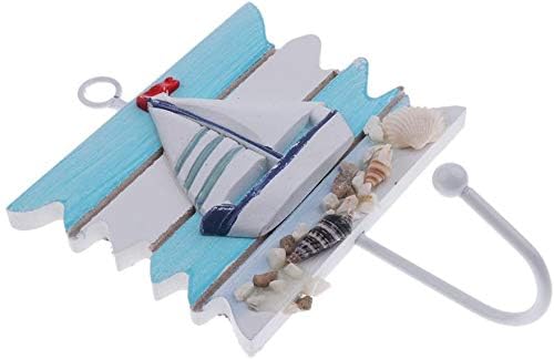 Ganci Da Parete A Tema Marina - Appendiabiti In Legno Con Design A Conchiglia, Per Casa, Ingresso, Camera (Set Con 3 Ganci) - copertina