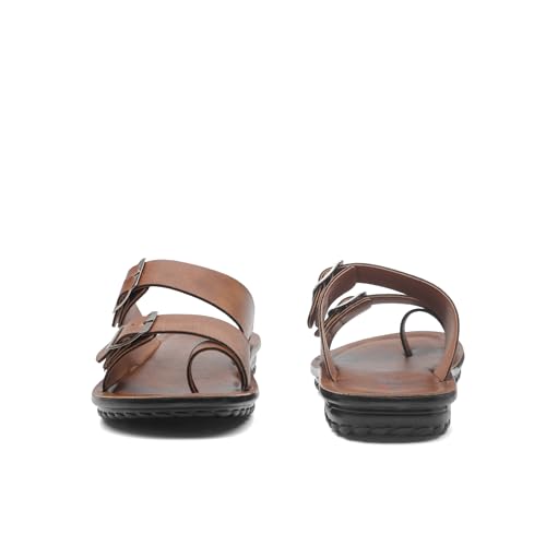 Image of ASIAN 2808 Cushion Men's Slippers | Dual Buckle Adjustable Upper, Soft Cushioning Tech, Comfortable Slippers with Anti-Slip Outsole