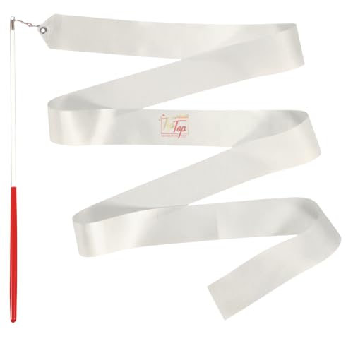 Image of Gymnastic Rhythmic Dancing Ribbon Streamer Stick (1 Piece) (Comet White)