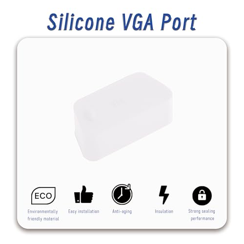 Image of 5 PCS VGA /DB9 Port Anti-dust Plugs, Silicone Covers Caps Stoppers, Port Protector for RS232, HDB15, DB9, 0.59 x 0.28 (LxW)