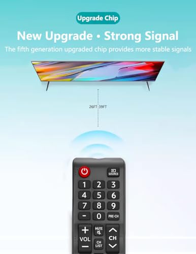 (Pacote com 2) Substituição para controle remoto Samsung-Smart TV, para todos os Samsung-LED LCD QLED 4K 8K UHD 3D HDTV HDR Curved Crystal Smart TV BN59-01199F, BN59-01301A, BN59-01289A, BN59-01266A