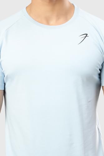 Image of FUAARK Men's Solid Slim Fit Sports Gym T-Shirt