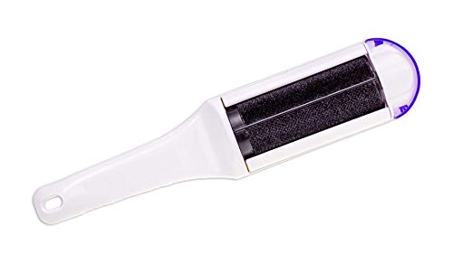 Preisvergleich Produktbild Wunderfabrik FusselWunder selbstreinigende Fusselbürste, Fusselentfernung, Haarentfernungsgerät, Entfussler für Teppiche und Kleidung - Wirksam gegen Katzenhaare, Hundehaare und Flusen (Mini, weiß)