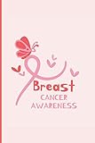  breast cancer awareness: carnet de notes ligné à remplir, octobre rose, journal couverture souple, format A5 120 pages à compléter, idée cadeau