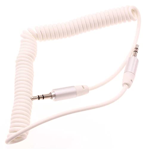 Cable auxiliar de audio Jack 3.5mm blanco