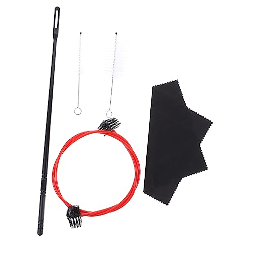 OFFSCH 1Set Trumpet Cleaning Kit with Brushes Cleaning Rod and Cloth Professional Tool for Cornet and Instrument Maintenance