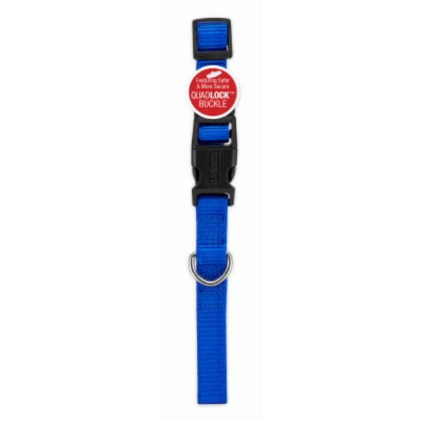 Collar para perro azul de nylon, tamaño variable