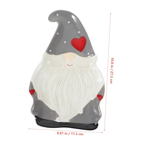 Plato de cerámica Papá Noel DOITOOL vajilla navideña para cenas de fiesta 3