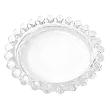 ABOOFAN Plato de Cristal Diseño de Perlas, Plato de Ensalada Transparente, Elegante para Servir Aperitivos y Almacenar Joyas Hogar