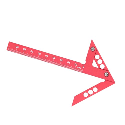 Quadratischer Mittelanreißer für die Holzbearbeitung, 45 Grad, 100 Mm, Aluminiumlegierung, Messanreißer