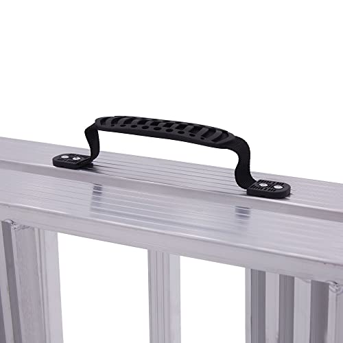Black Widow Aluminum Motorcycle Ramp, Folding Ramps with Steps, 750 Lbs Capacity, Silver - Portable Loading Equipment and Storage Accessories for Motorcycles, Trucks, Trailers and Vehicles - Thumbnail 5