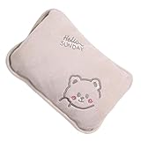 Borsa 'Acqua Calda Ricaricabile,Riscaldatore Elettrico Per Le Mani Per L'Inverno E Il Clima Freddo,Termoforo Con Copertura In Peluche - Per Esterno Casa Ufficio Scuola E Interno